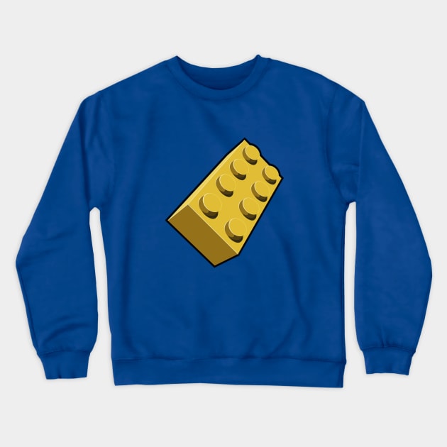 Lego Brick - Yellow Crewneck Sweatshirt by Hell Creek Studios